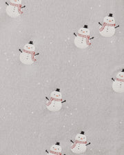 Bamboo Zip Footie - Snowmen