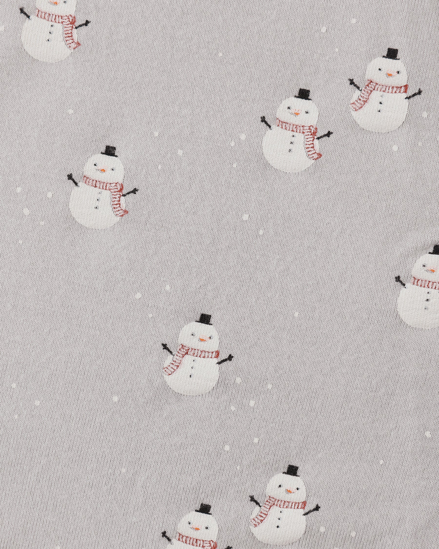 Bamboo Zip Footie - Snowmen
