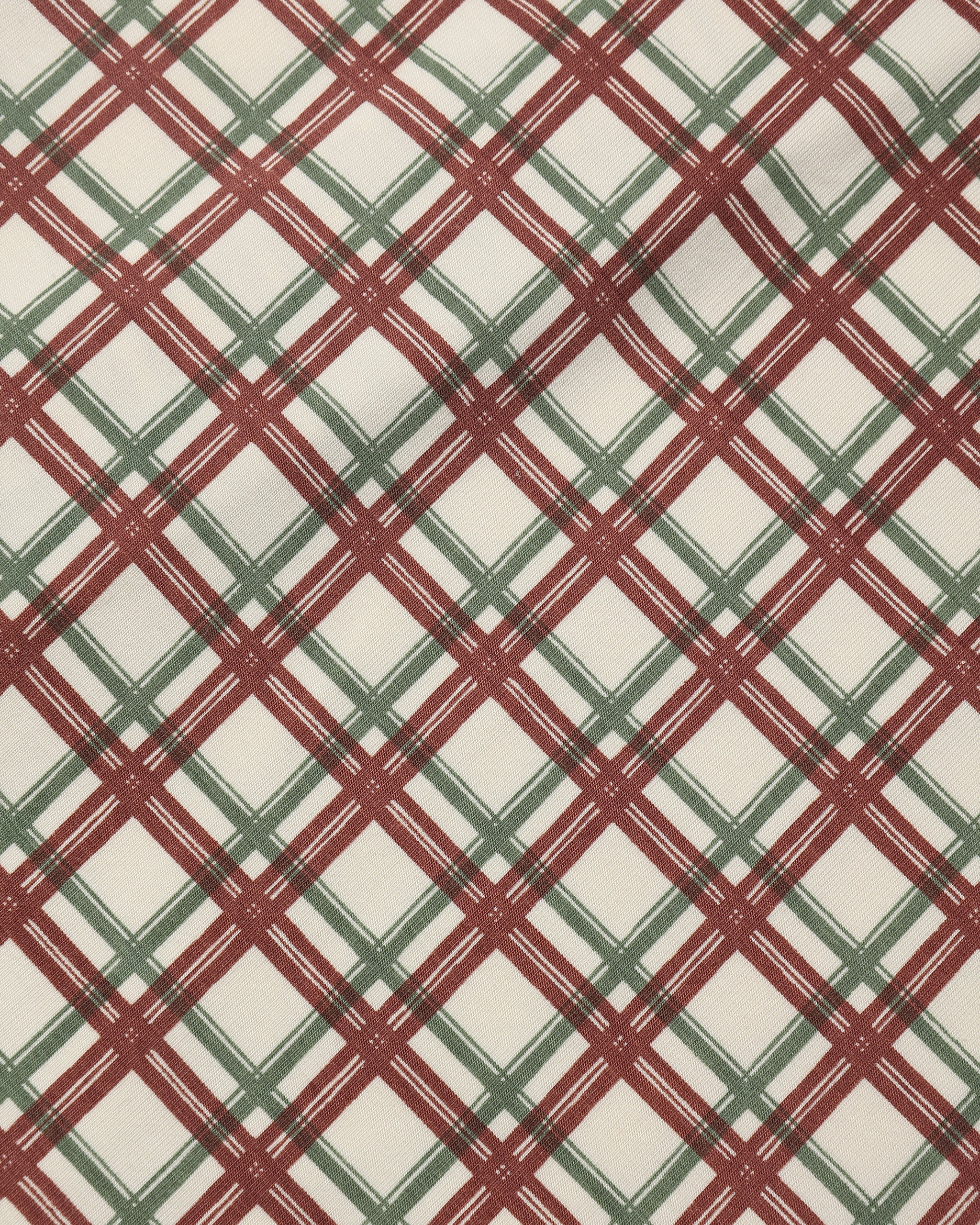 Bamboo Footie - Redwood Check