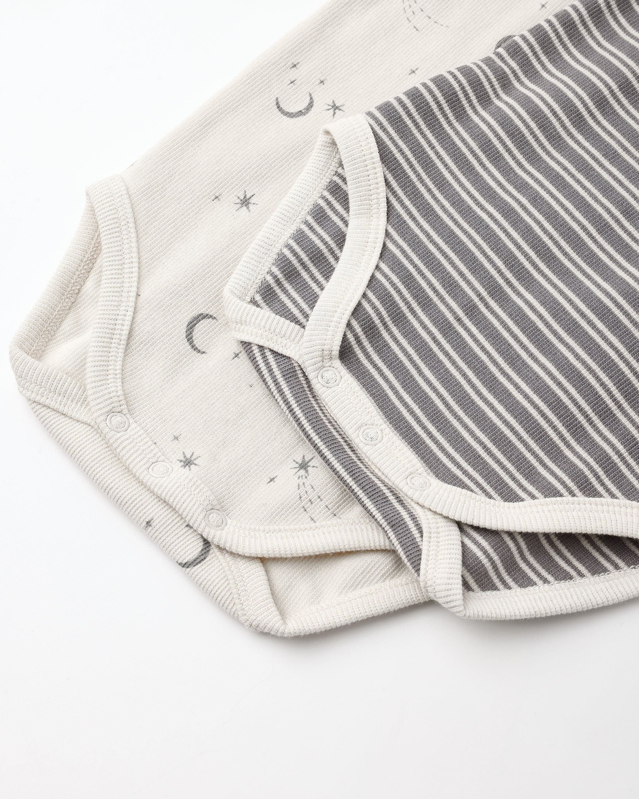 Ribbed Bodysuit (Set of 2) - Slate Microstripe, Celestial