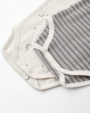 Ribbed Bodysuit (Set of 2) - Slate Microstripe, Celestial
