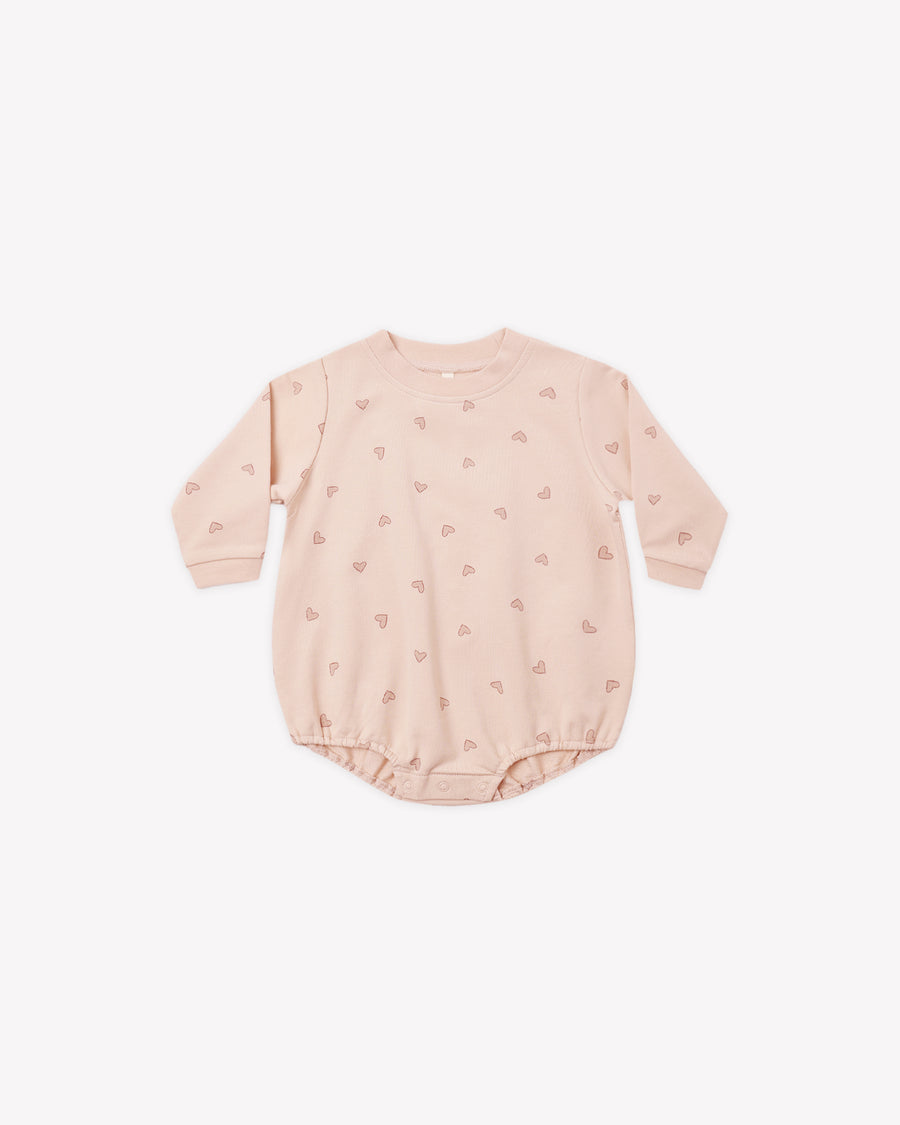 Crewneck Bubble Romper - Hearts