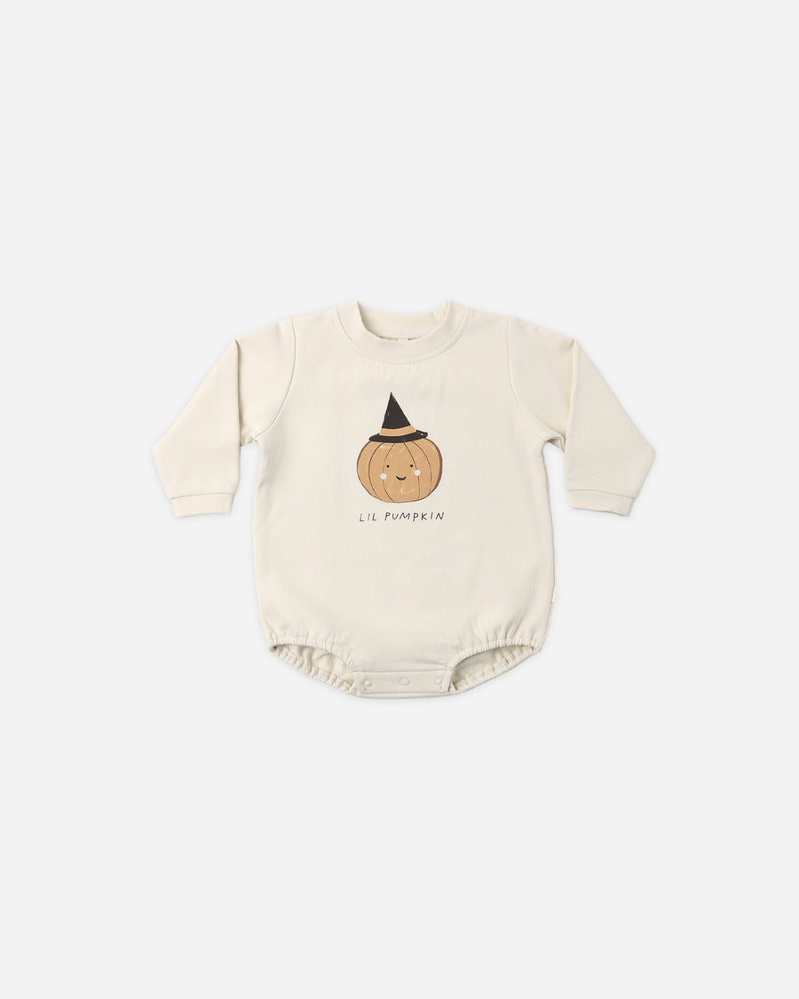 Crewneck Bubble Romper - Lil Pumpkin