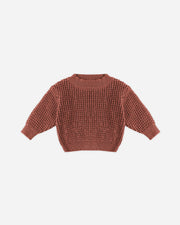Chunky Knit Sweater - Cranberry