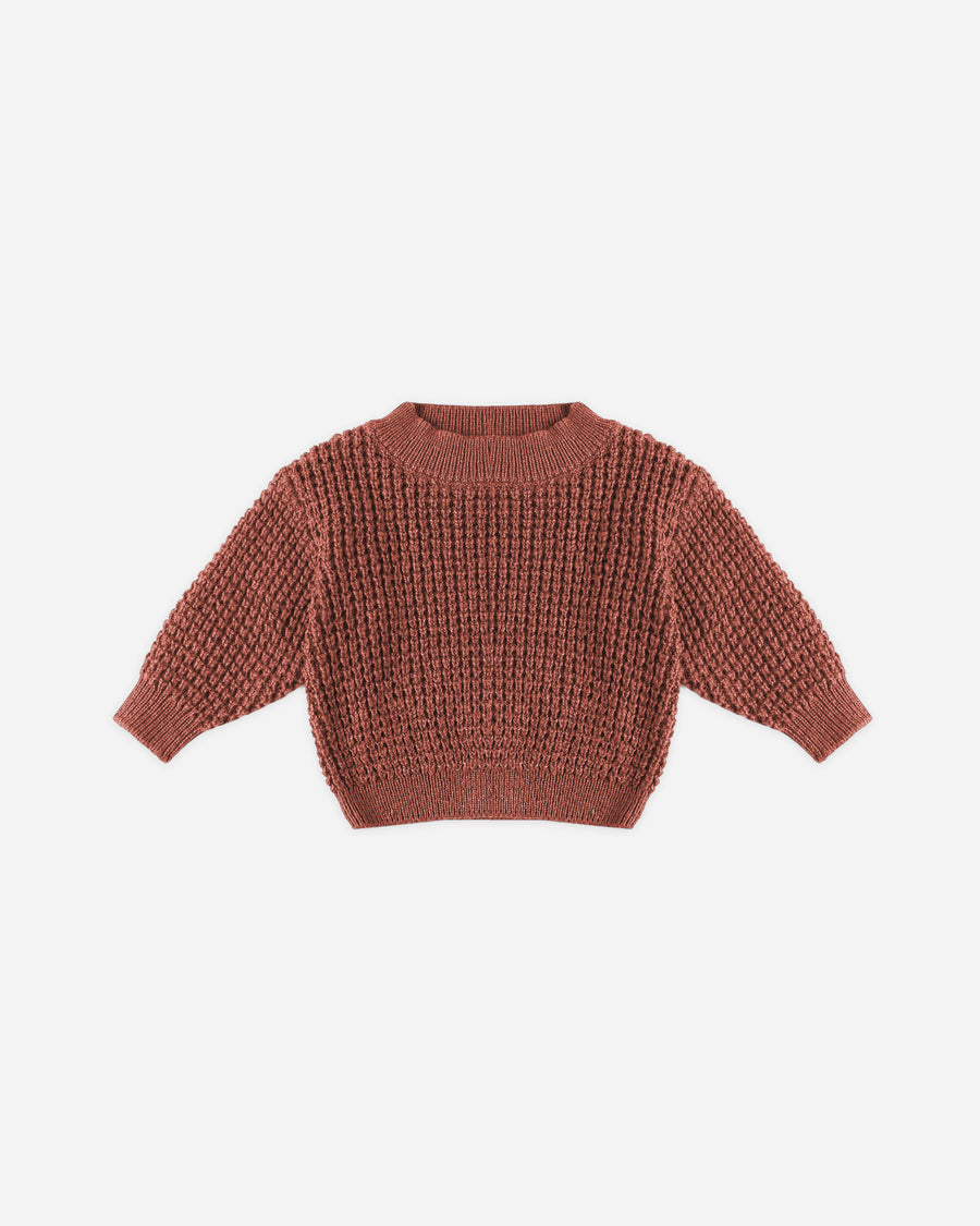 Chunky Knit Sweater - Cranberry