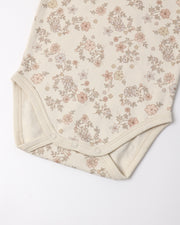 Jersey Bodysuit (Set of 2) - Floral Vine, Dusty Rose