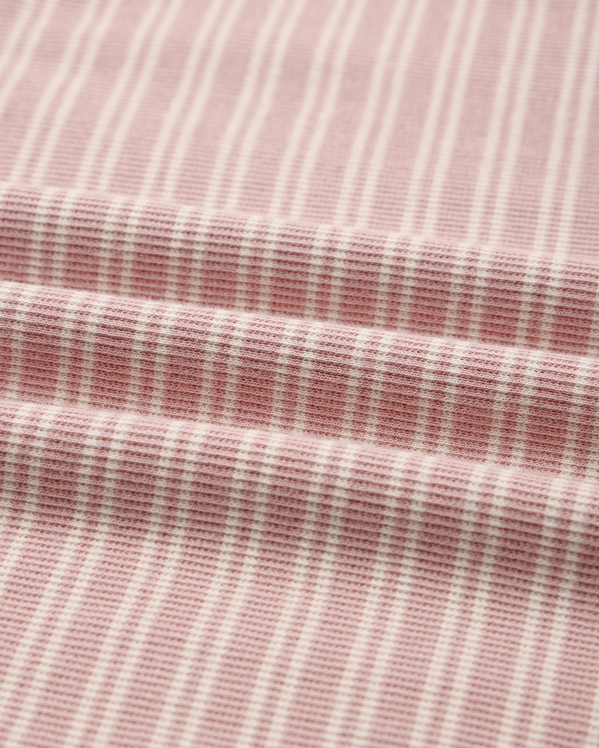 Knotted Baby Gown + Hat Set - Rose Microstripe