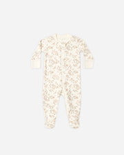 Zipped Long Sleeve Sleeper - Floral Vine