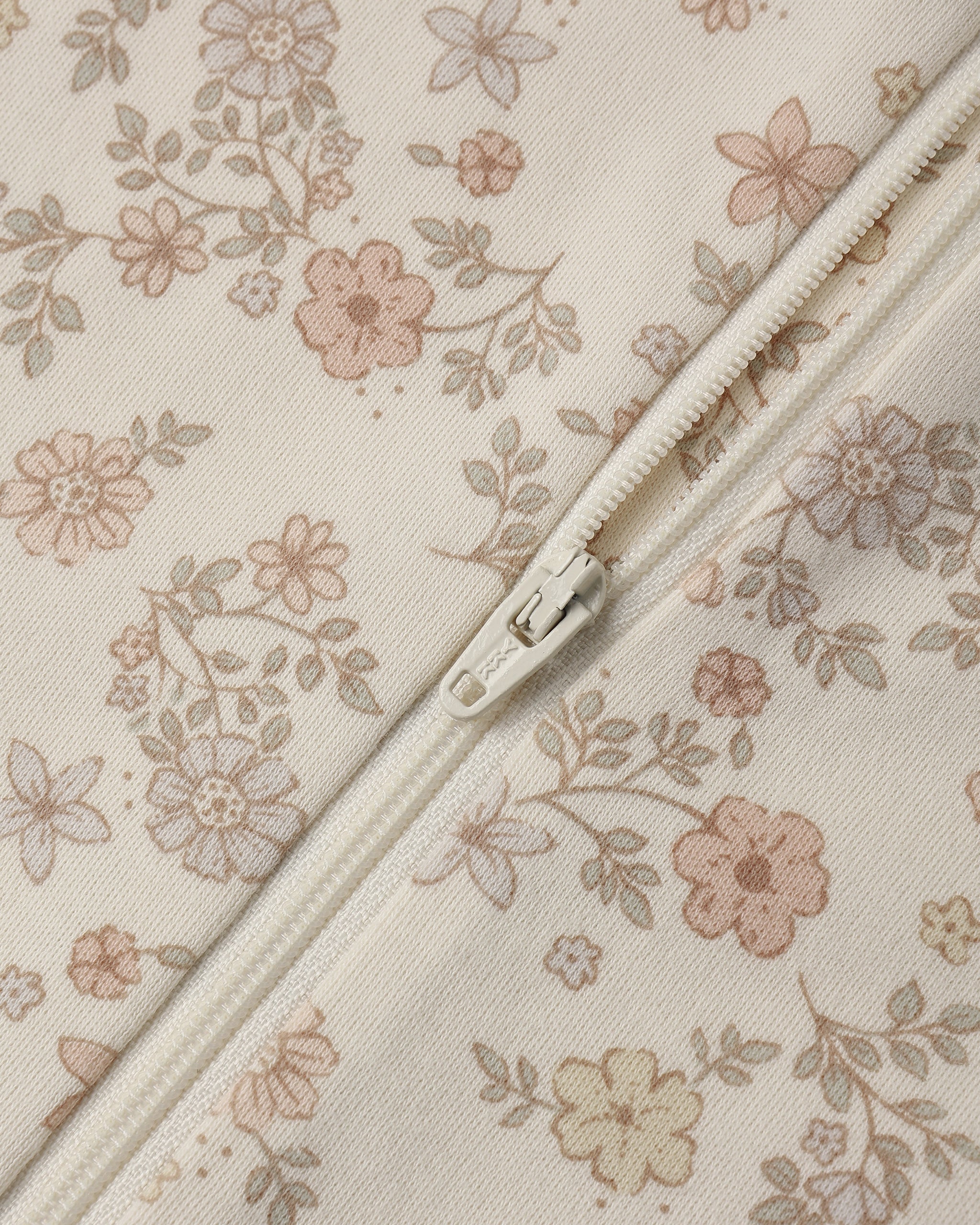 Zipped Long Sleeve Sleeper - Floral Vine