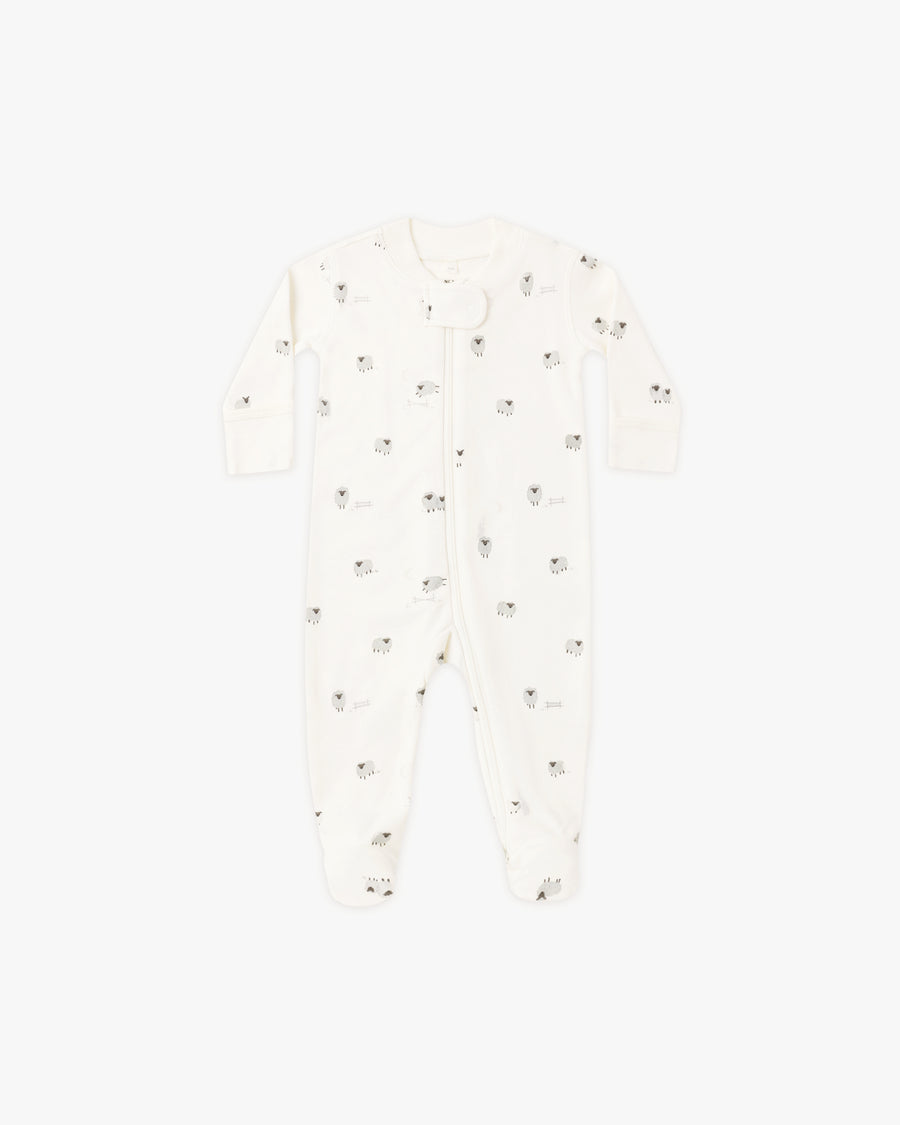 Zipped Long Sleeve Sleeper - Sheep