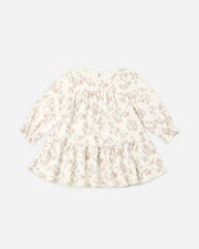Tiered Jersey Dress - Floral Vine