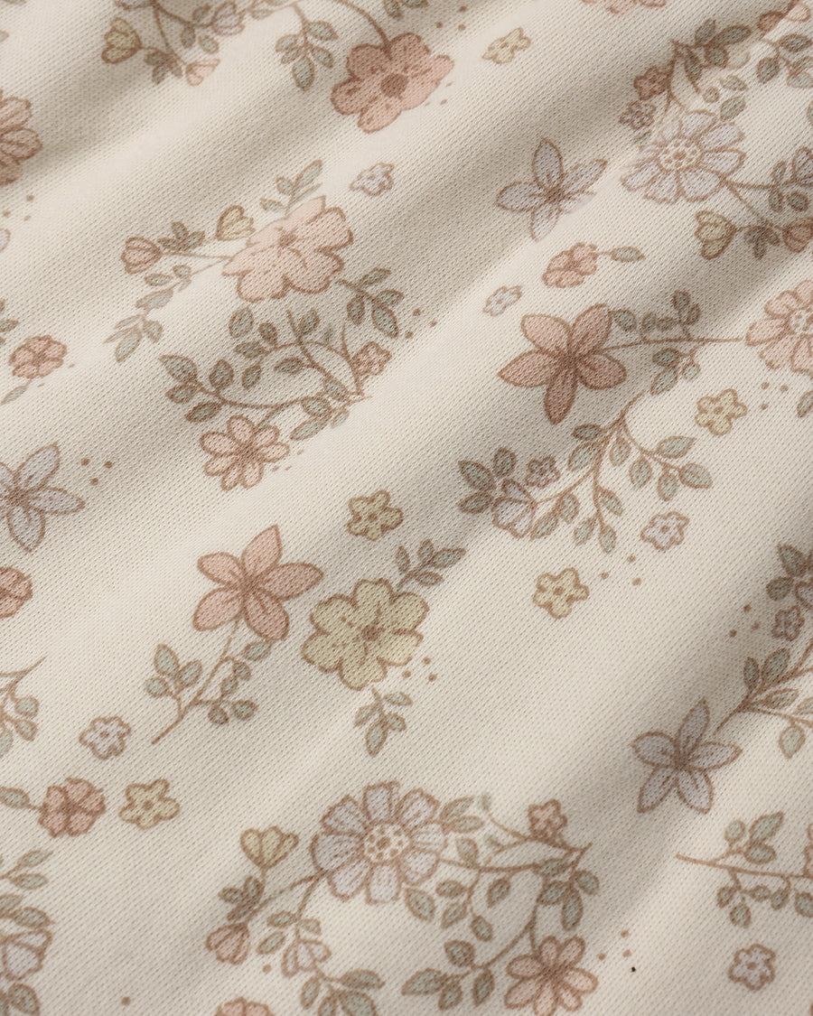 Tiered Jersey Dress - Floral Vine