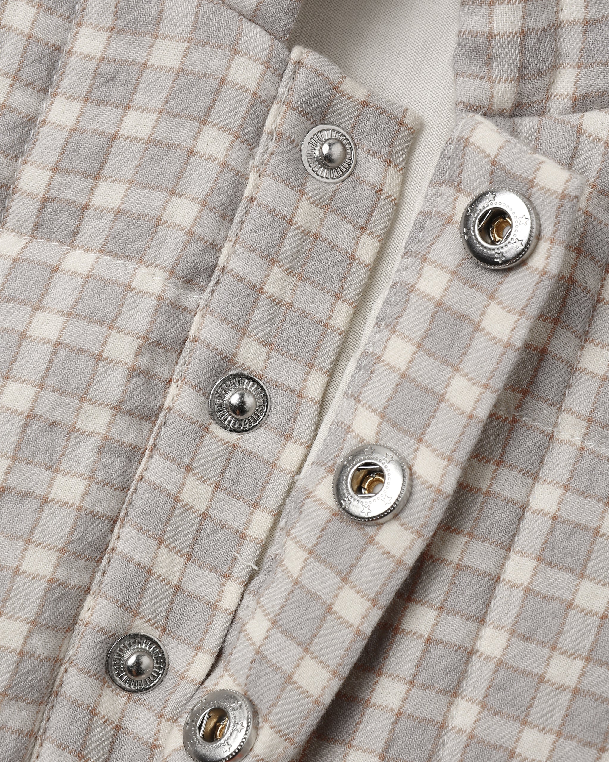 Woven Hooded Jacket - Blue Gingham