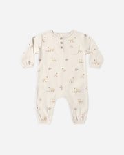 Long Sleeve Pocket Jumpsuit - Fox Land