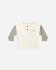 Long Sleeve Henley Tee - Laurel