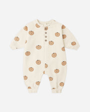 Relaxed Fleece Jumpsuit - Pumpkins