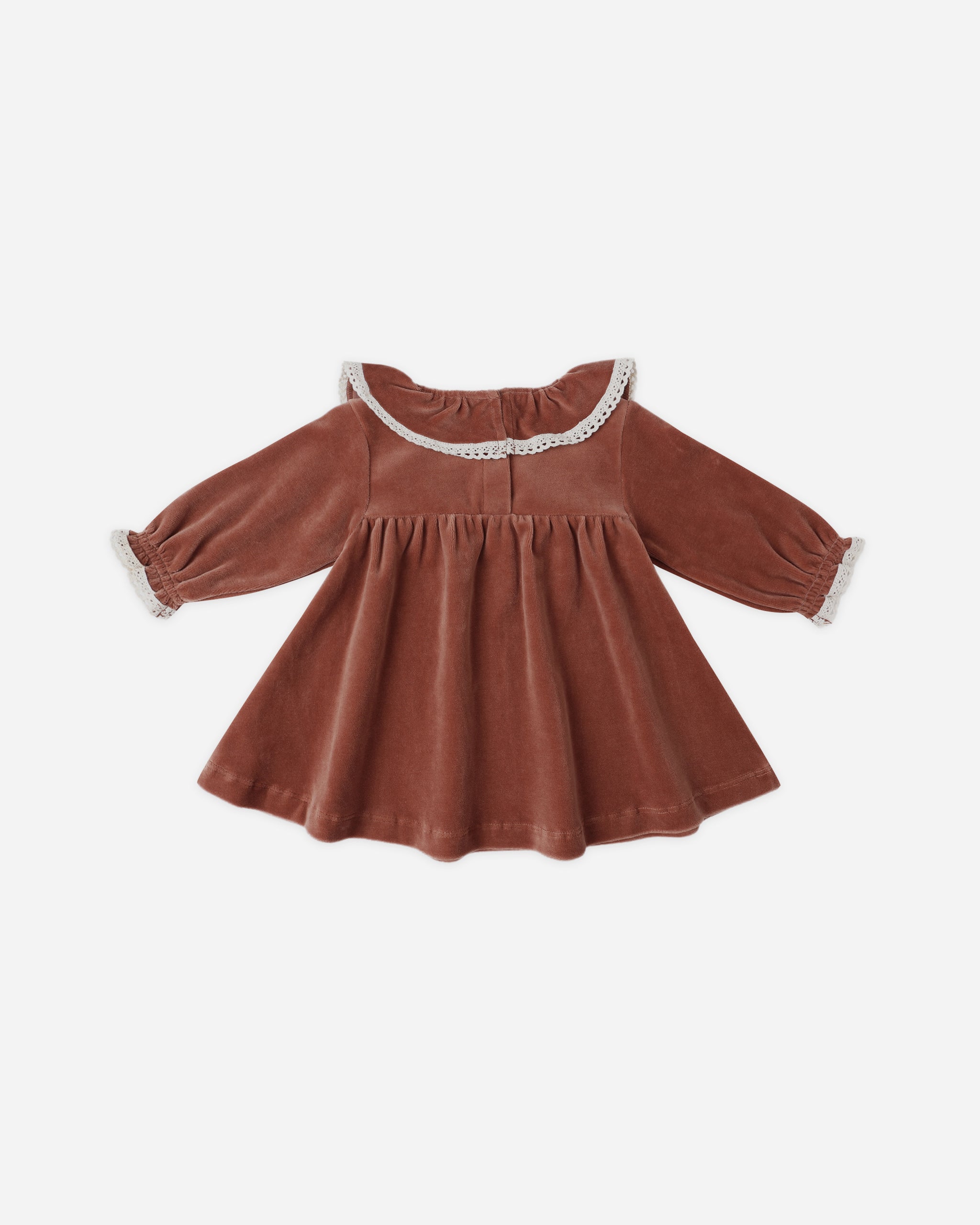 Velour Baby Dress -Cranberry