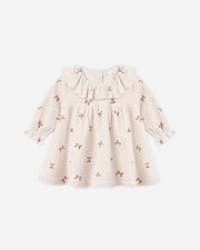Velour Baby Dress - Bows
