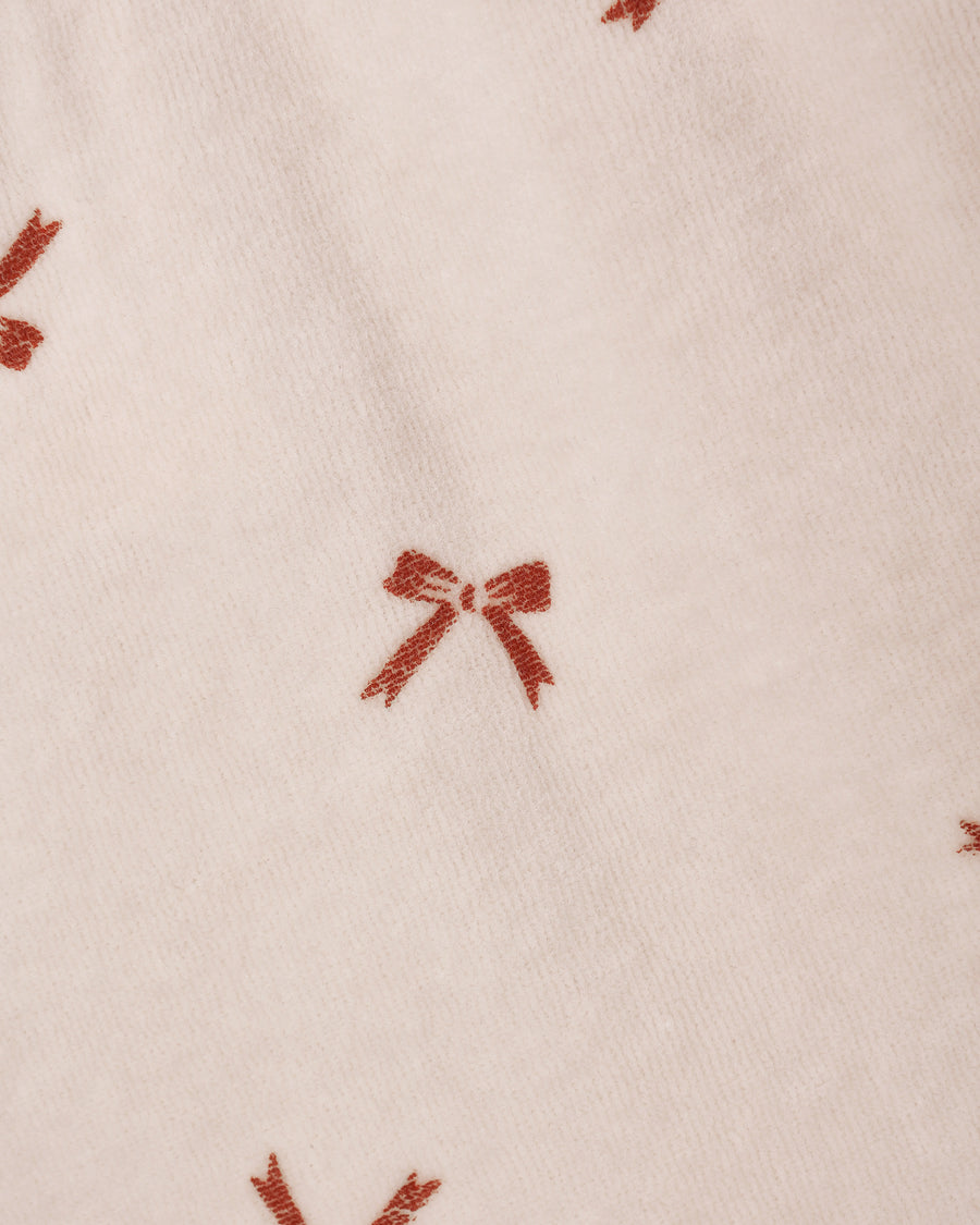 Velour Baby Dress - Bows