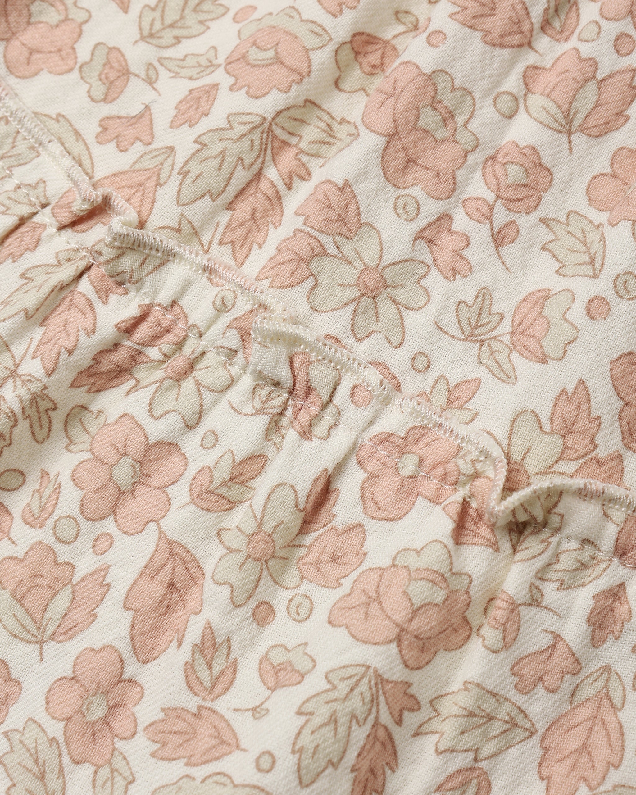 Ruffle Collar Button Dress - Pink Blossom