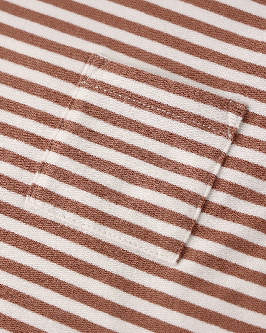 Boxy Pocket Tee and Short Set - Poppy Stripe