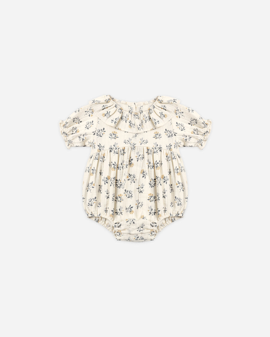 Collared Romper - French Floral