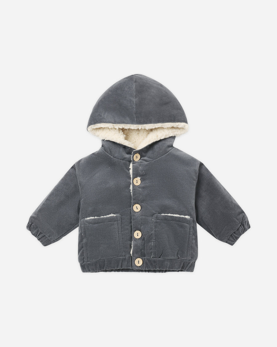 Corduroy Hooded Jacket - Midnight