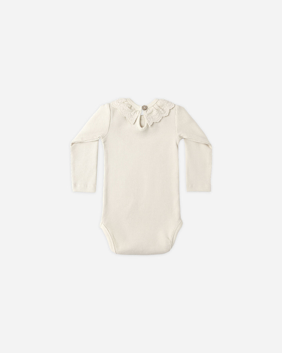 Ruffle Collar Bodysuit - Natural