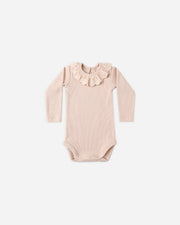 Ruffle Collar Bodysuit - Antique