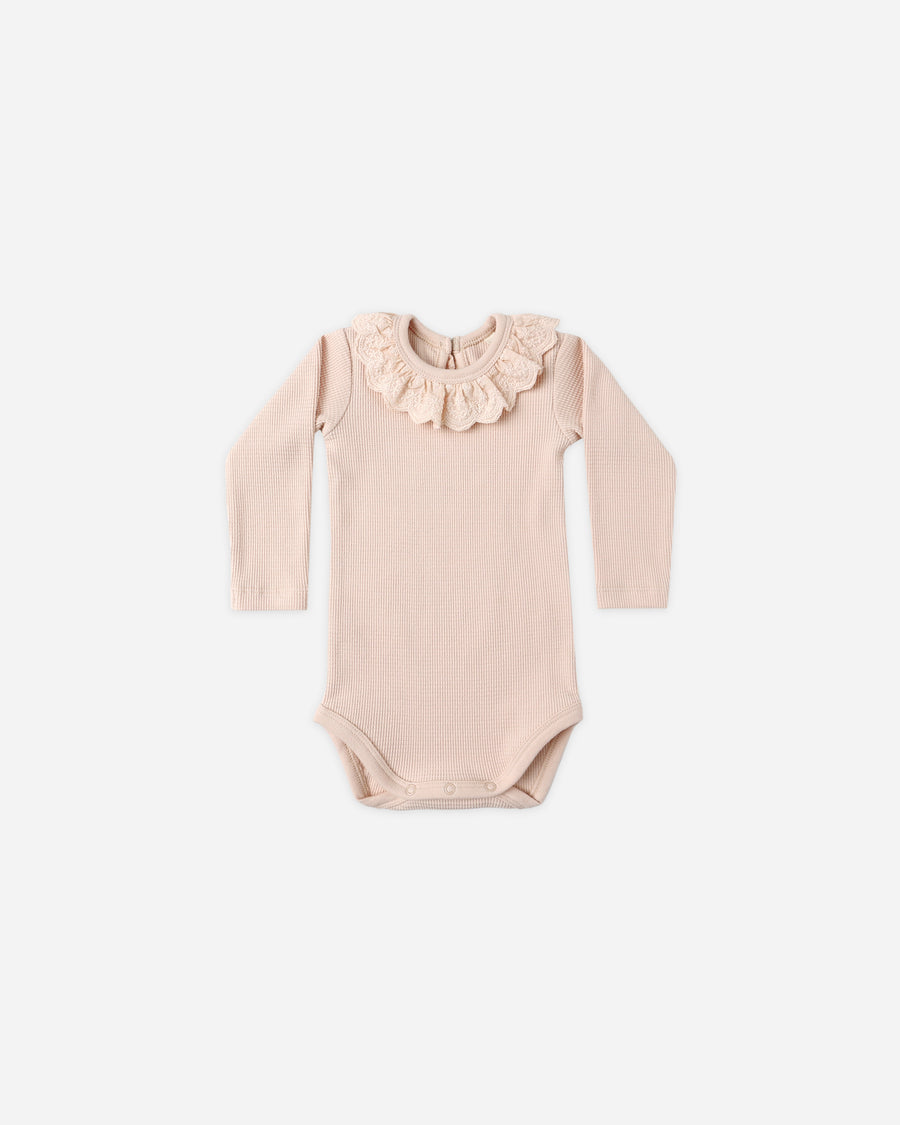 Ruffle Collar Bodysuit - Antique