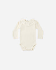 Ruffle Collar Bodysuit - Natural