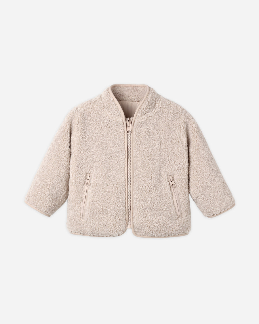 Sherling Zip Jacket - Rose Water
