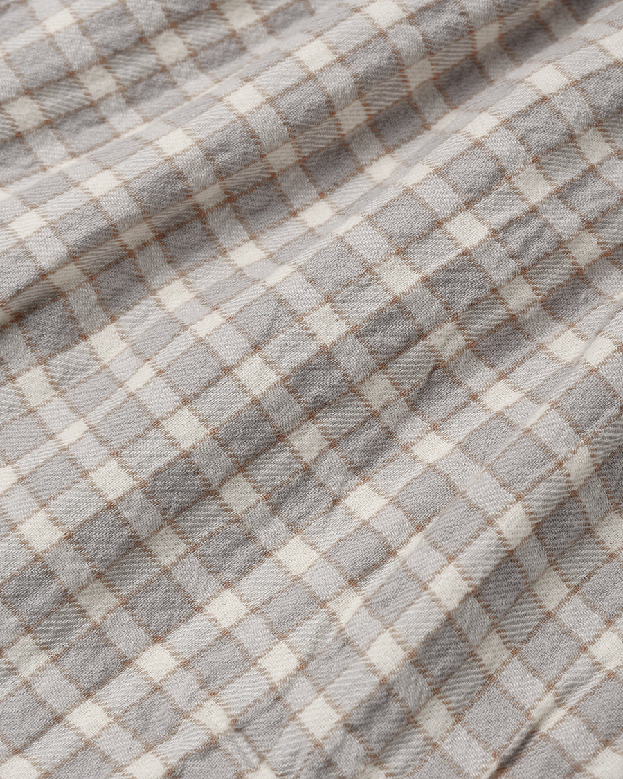 Woven Hooded Jacket - Blue Gingham