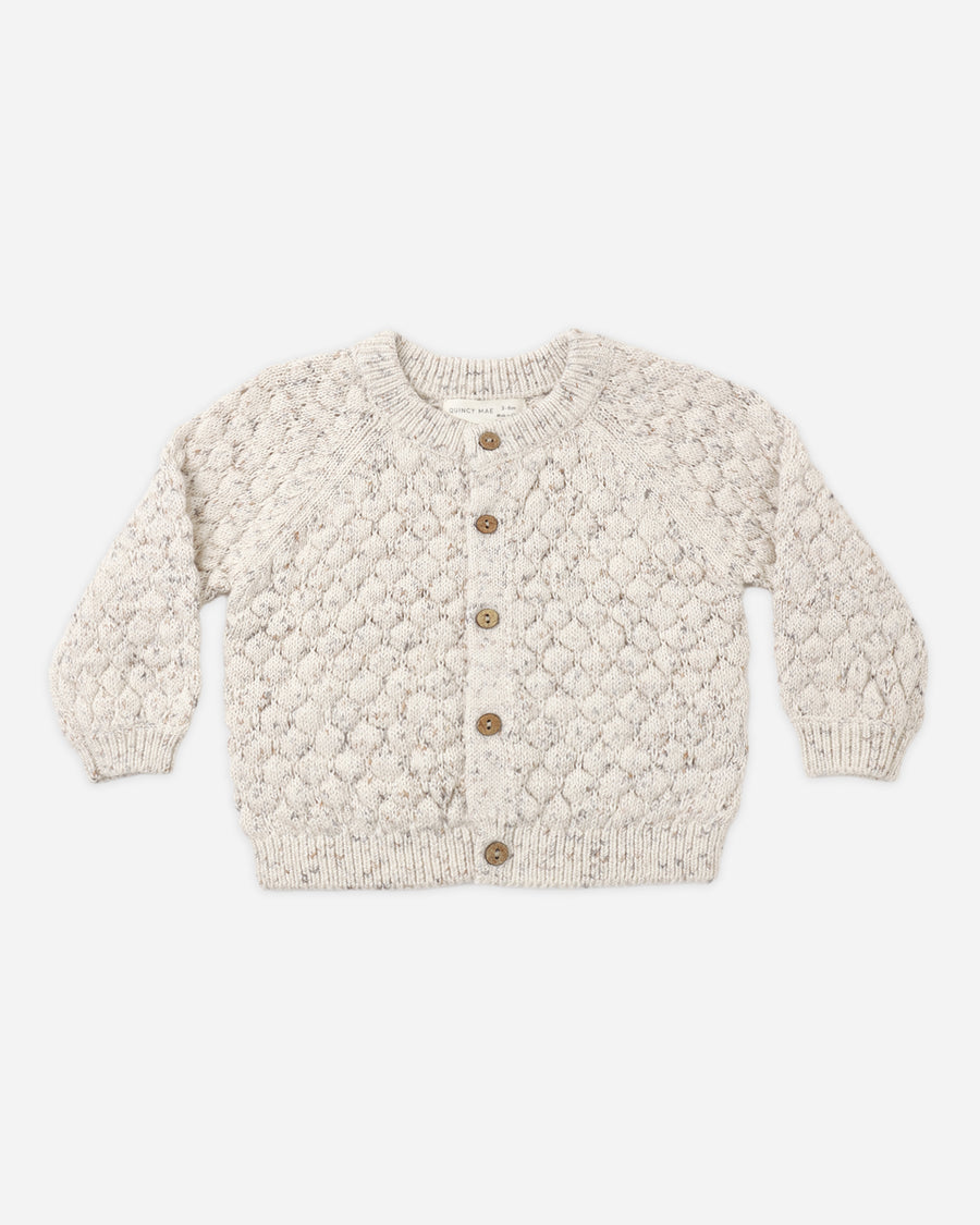 Bubble Knit Cardigan - Natural Confetti
