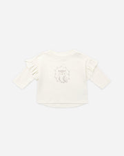 Ruffle Long Sleeve Tee - Baby Owl