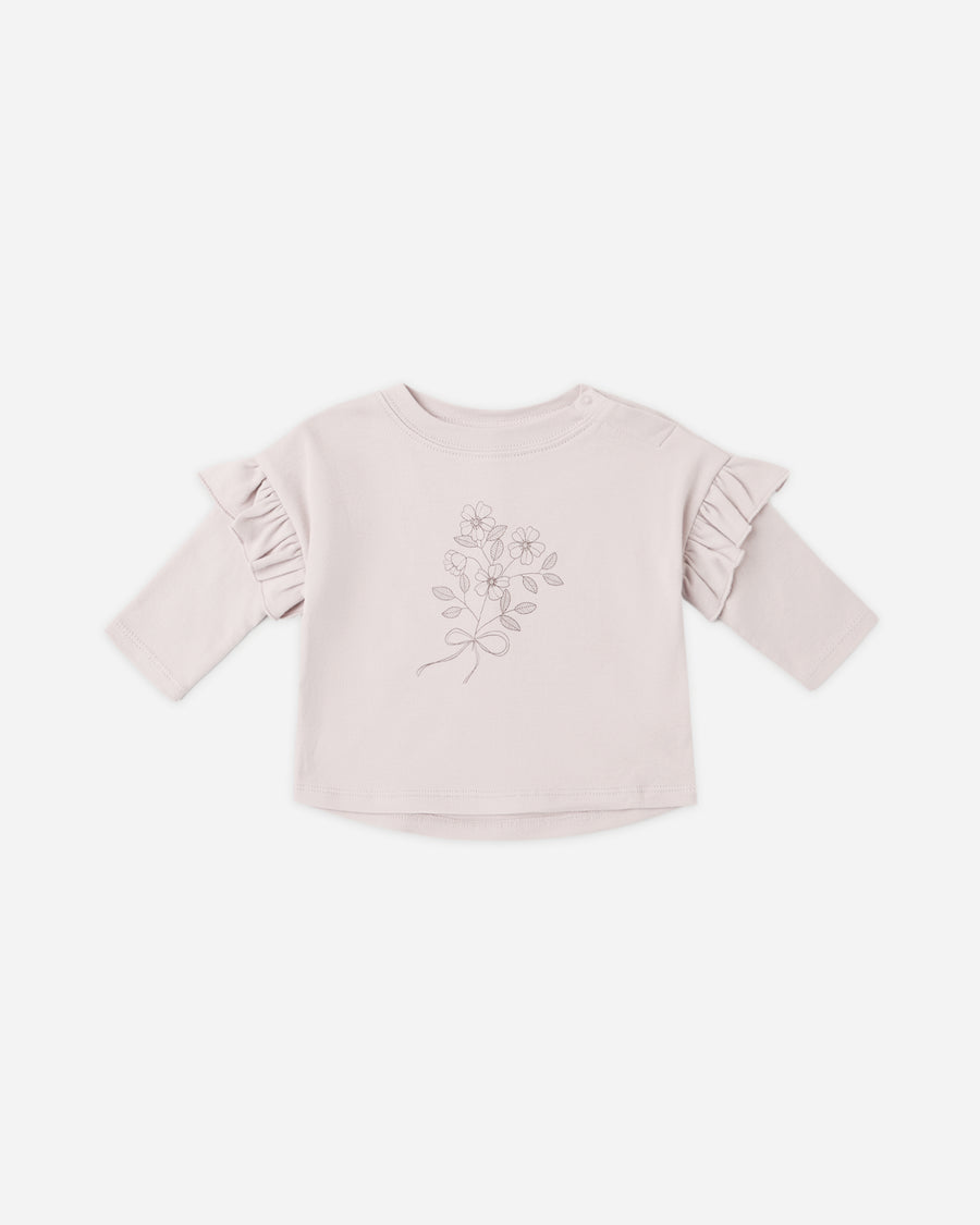 Ruffle Long Sleeve Tee - Fleur