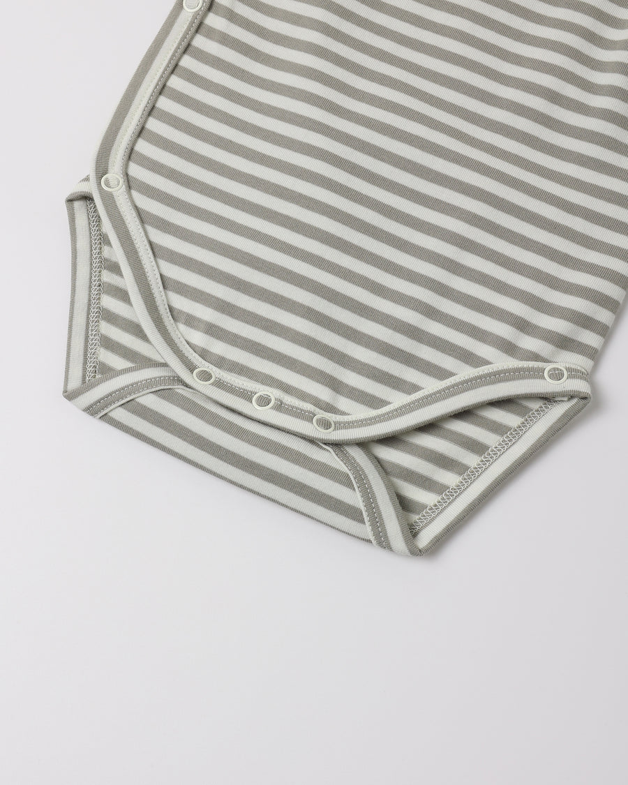 Side Snap Bodysuit and Pant Set - Laurel Stripe