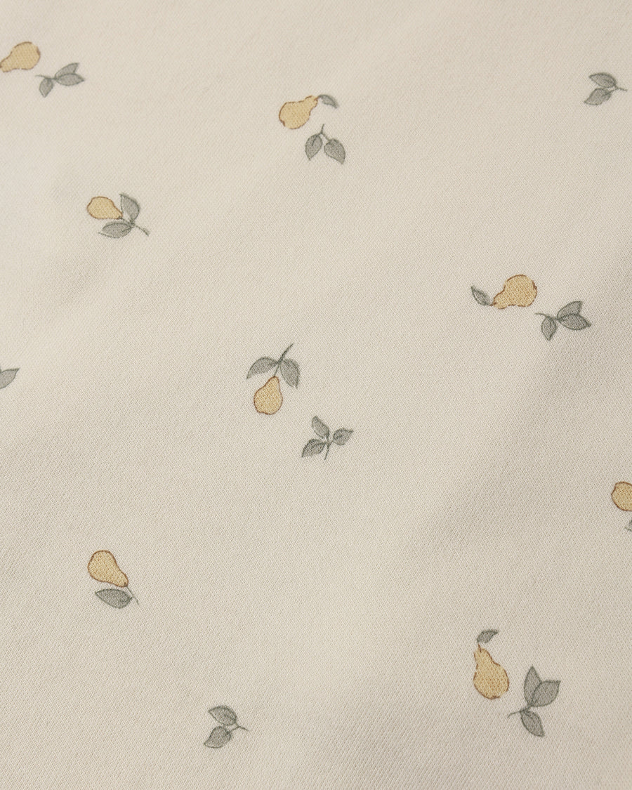 Zipped Long Sleeve Footie - Pears