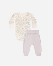 Side Snap Bodysuit and Pant Set - Floret