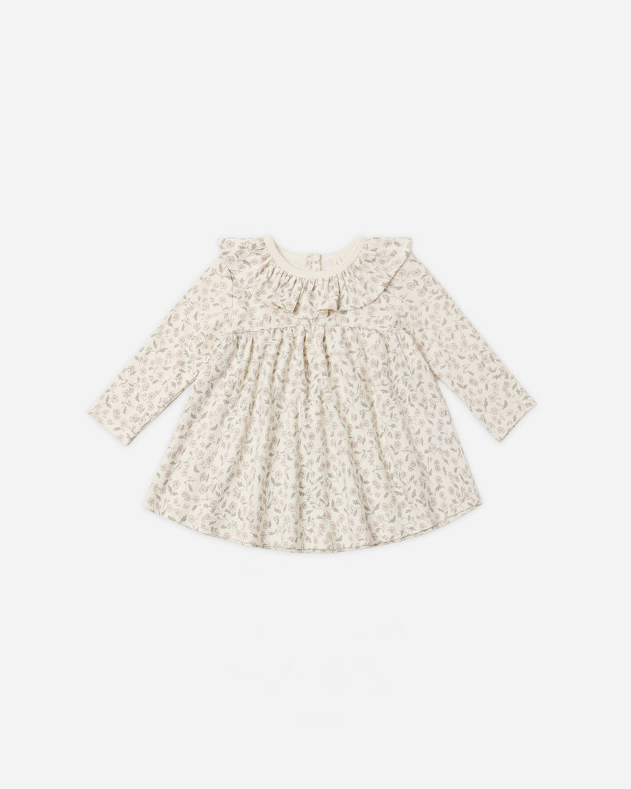 Ruffle Collar Jersey Dress - Floret