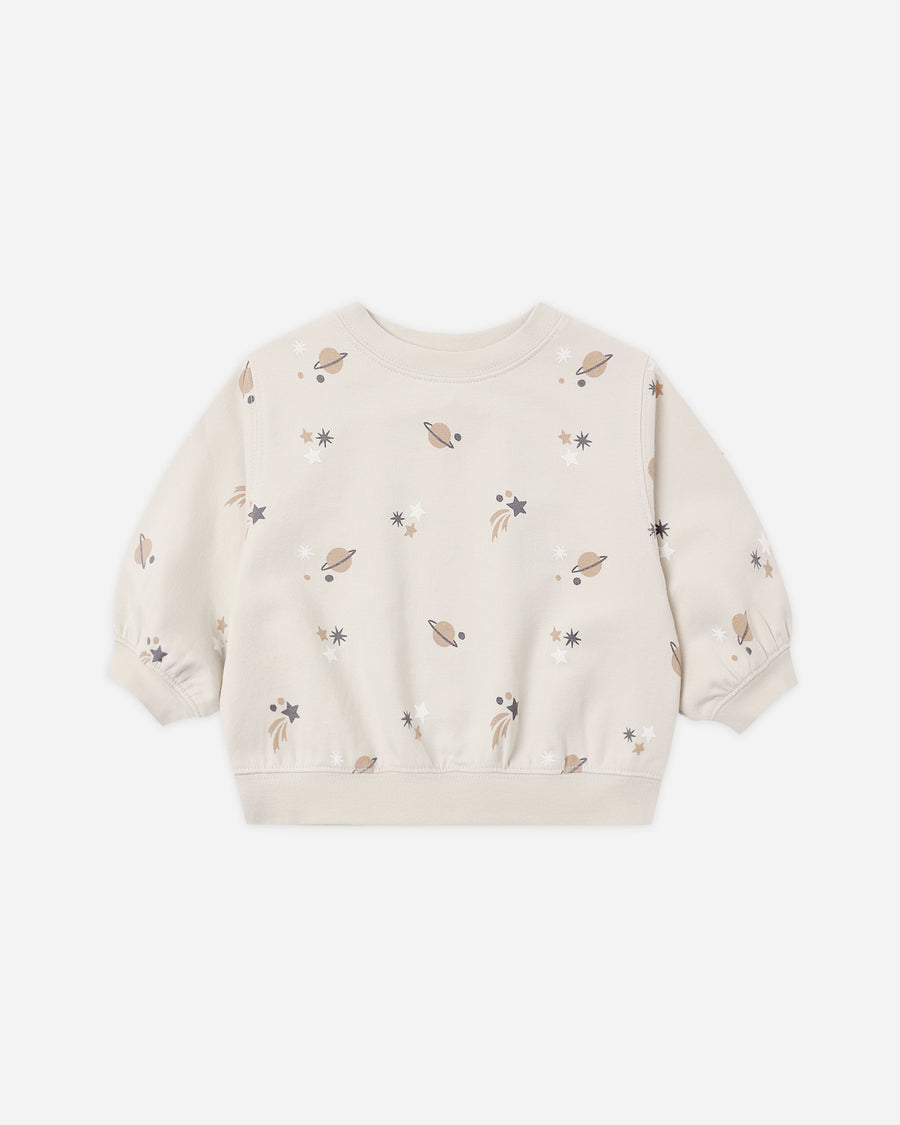 Oversized Crew Sweatshirt - Space