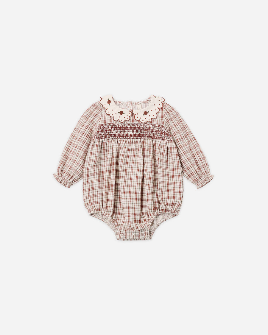 Callie Romper - Christmas Plaid