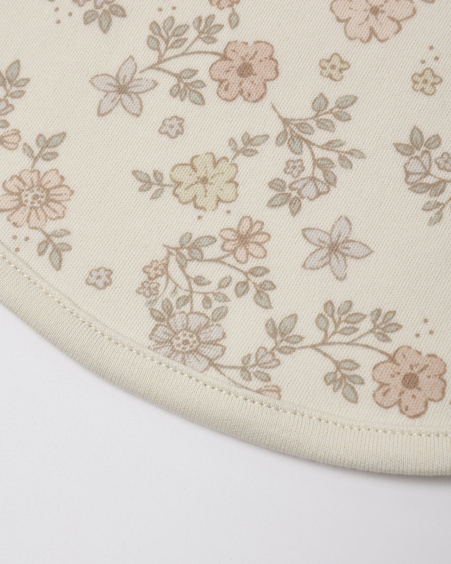 Jersey Snap Bib Pack - Floral Vine, Dusty Rose