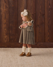 Velour Baby Dress - Spruce