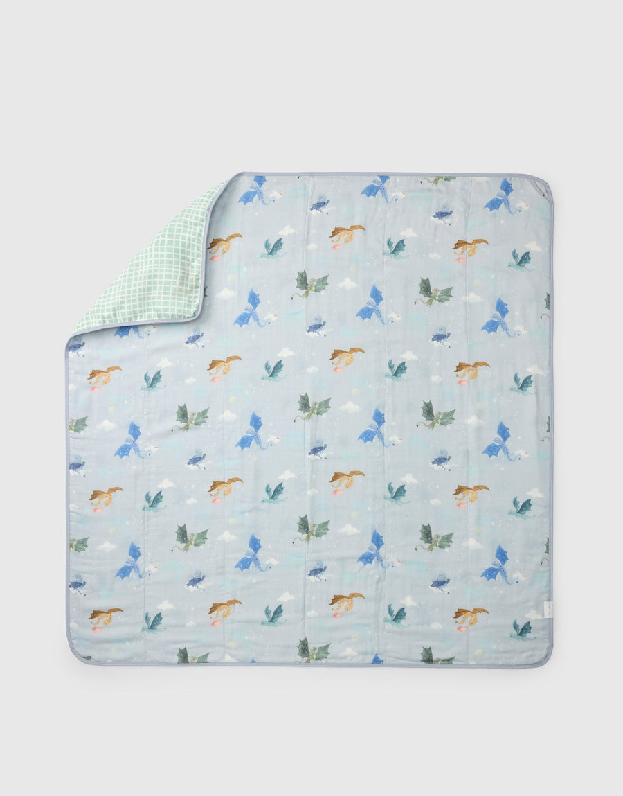 Muslin Quilt Blanket - Magical Dragons