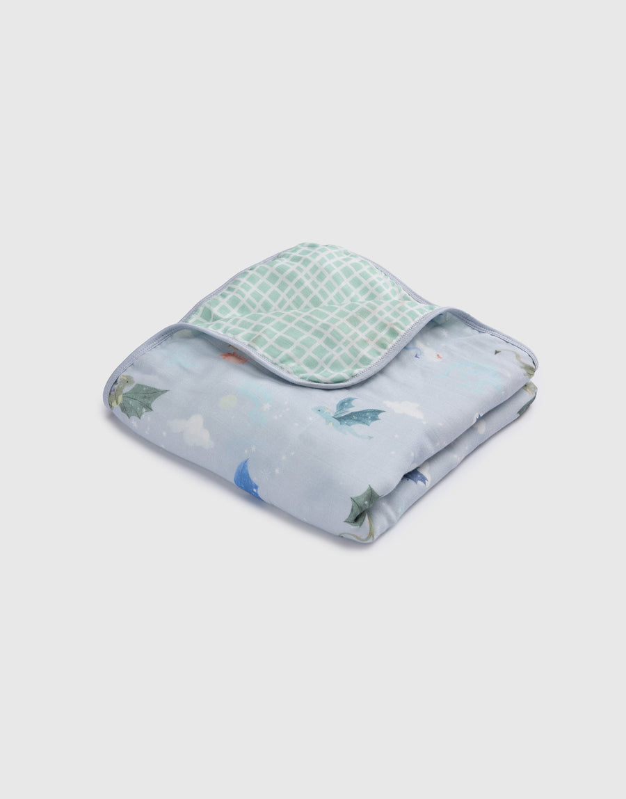 Muslin Quilt Blanket - Magical Dragons