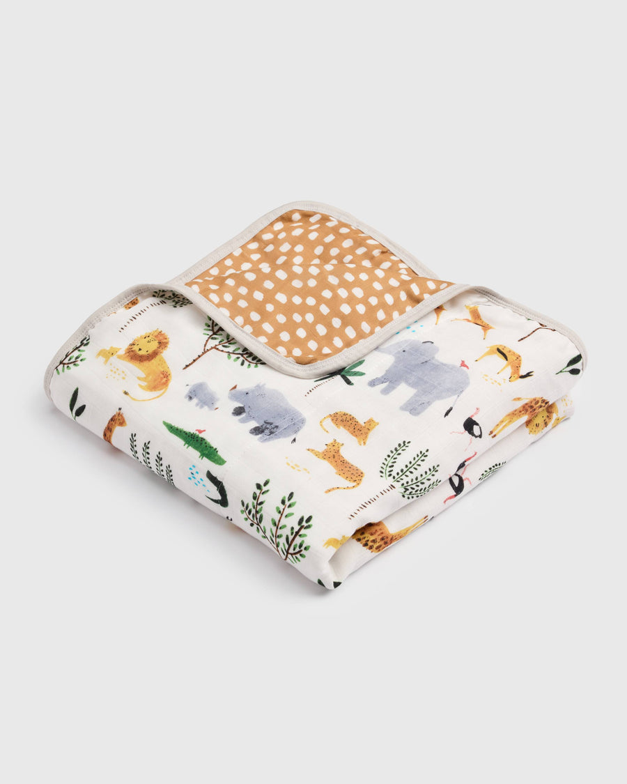 Muslin Quilt Blanket - Safari Jungle