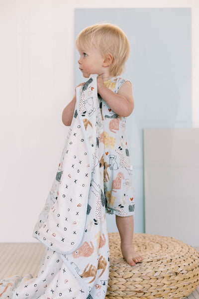 Muslin Quilt Blanket - Honey Puppies