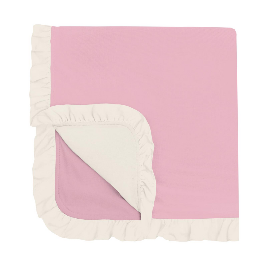 Ruffle Stroller Blanket - Cake Pop with Natural