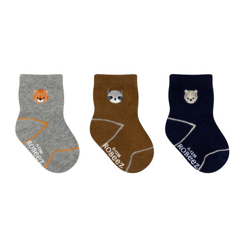 3-Pack Baby Socks - Wild Critters